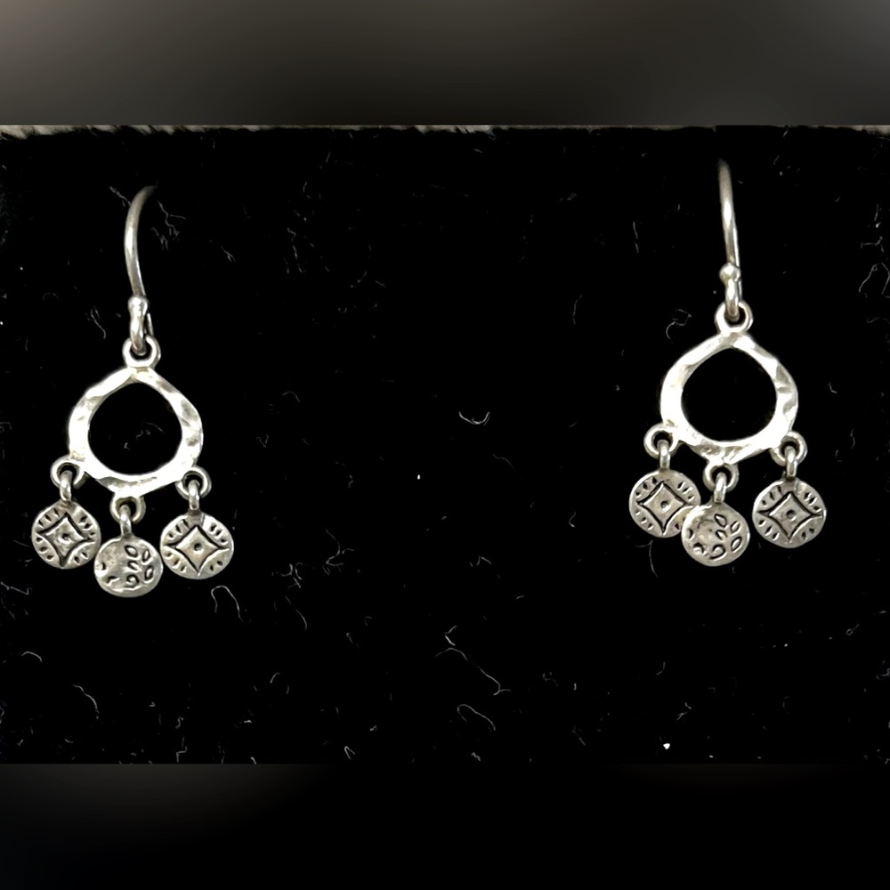 Retired Silpada Mini Dangle
Hammered Earrings